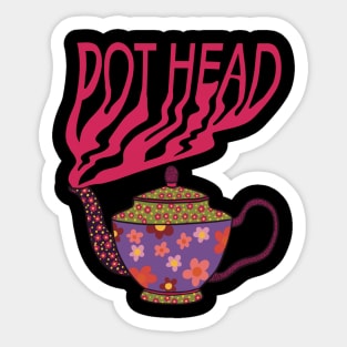 Pot head teapot Sticker